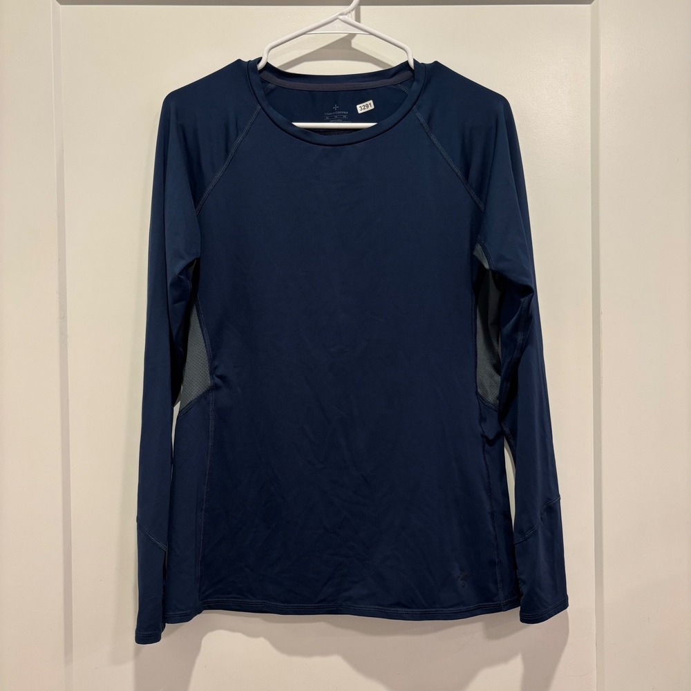 Tommie Copper Mens XL Navy Blue Compression Long Sleeve Shirt Copper Znergy